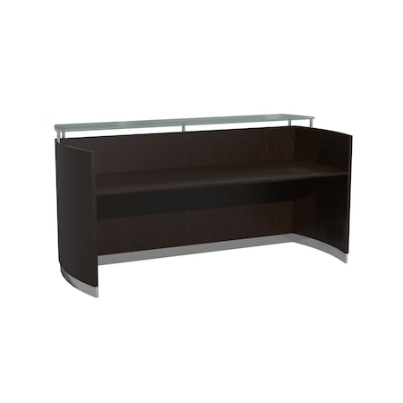 Mayline Reception Desk 37-1/4" D X 42-3/4" H, 87-1/4" W X MDF (Medium Density Fiberboard) - Platform MNRSLDC